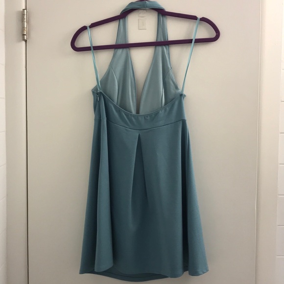 NWT: Urban Outfitters: Halter Backless Blue Dress - Picture 4 of 7